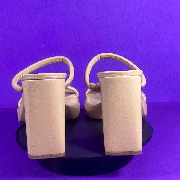 Steve Madden Women's Nude Polly Natural Platform Heel Slide Sandals Shoe Size 11 - Picture 5 of 8